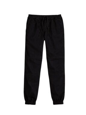NWT Univibe Boys Black Cotton Poplin Jogger Pants Casual Comfy Fall Spring